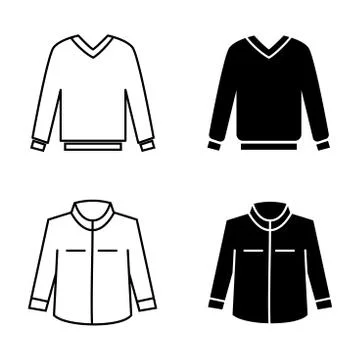 Man ware-Clothes icon set Stock Illustration