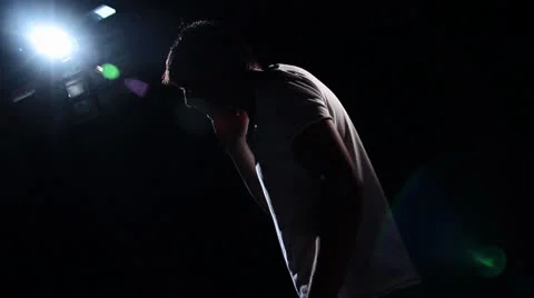 Man in warehouse Stock Footage 23685564