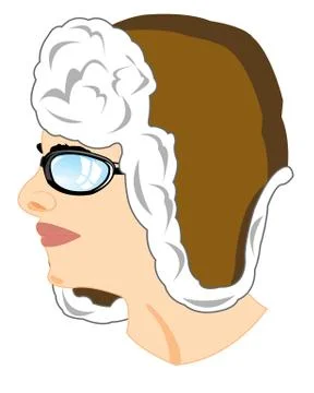 Man in warm hat Stock Illustration