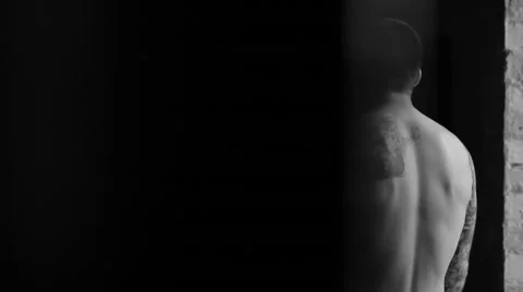 Man Warming up Before Fighting Stock Footage 60139512