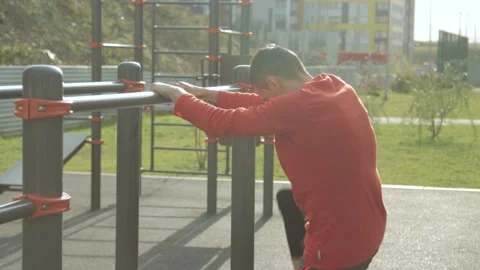 Man warming up before training 库存影片 142983821
