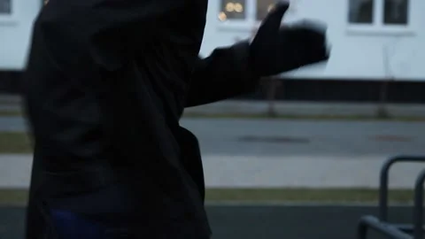 Man warming up before training Stock Footage 142985625