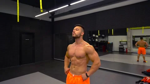 Man warming up before training Stock Footage 189569377