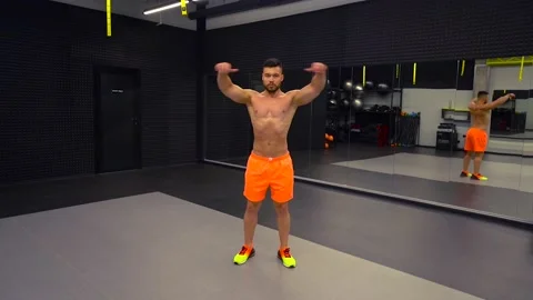 Man warming up before training Stock Footage 194505445