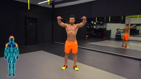 Man warming up before training Stock Footage 194506068