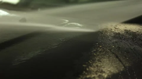 Man washes a car,car wash, wipe car,dry cars, wipe drops, wash off the dirt Video stock 46850838