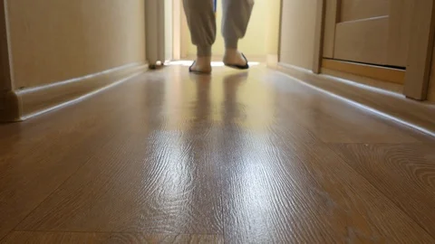 Man washes the floor in the room Stock-Footage 110827220