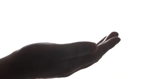 A man washes his hands with an antiseptic on a white background. close-up, slow Video stock 234547880