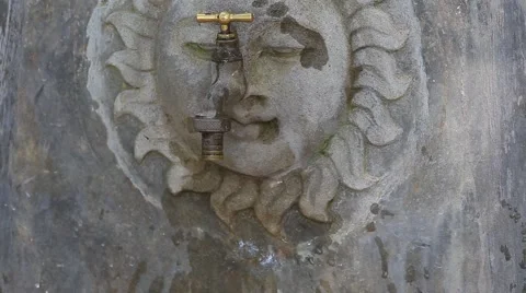 Man washes his hands under running water, outdoor Stock Footage 56536223