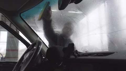 Man washing the car Stock Footage 97386908