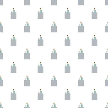 Man washing dishes repeating pattern background illustration Stock Illustration