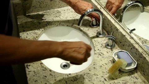 Man Washing Hands Stock Footage 121582729