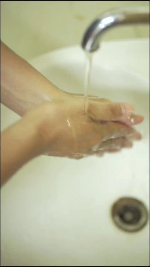 Man washing hands with soap. Stock Footage 322109723