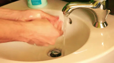 Man washing his hands Stock Footage 37232825