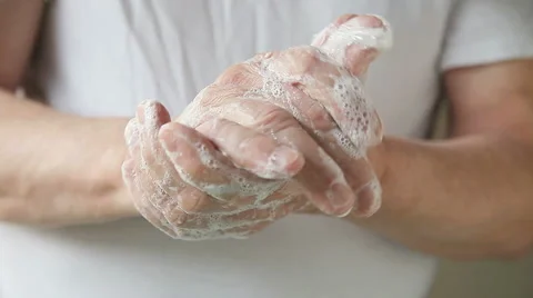 Man washing his hands Stock Footage 41205912