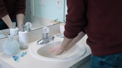  Man Washing his Hands Stock Footage 126554155