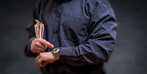 Man with watch Stock Photos