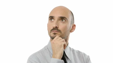 Man watches and thinks Stock Footage 42214017