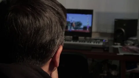 Man watches video on the computer Stock Footage 69229849