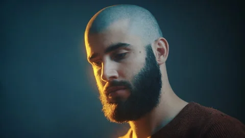 Man watching his hands playing on a piano 스톡 동영상 135385423