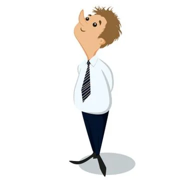 Man watching up Stock Illustration