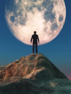 Man watching Illustrazione stock