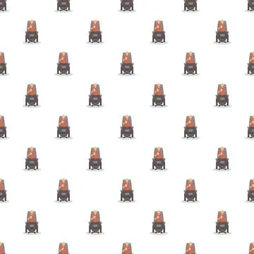 Man watching movie pattern on white background Illustrazione stock