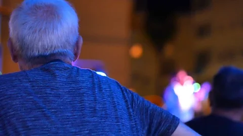 A man is watching a performance at the bar Stock Footage 93867800