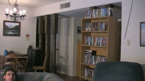 Man Watching TV Stock Footage 8692338