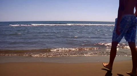 Man in water Stock Footage 733570