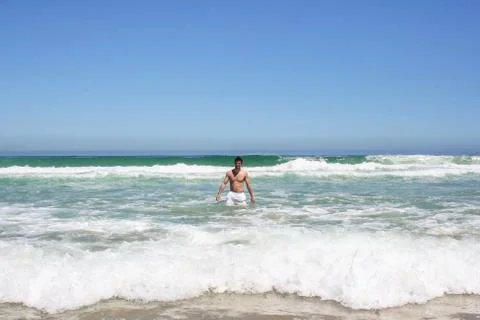 Man in water Stock Photos