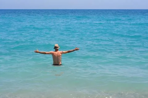 Man in water Stock Photos