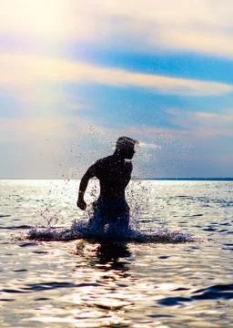Man in the Water Stock Photos