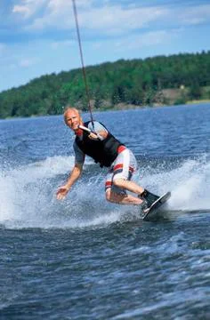 Man waterskiing Stock Photos