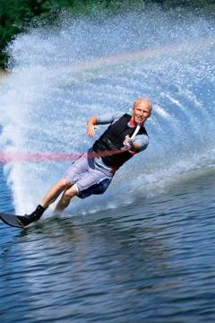 Man waterskiing Stock Photos