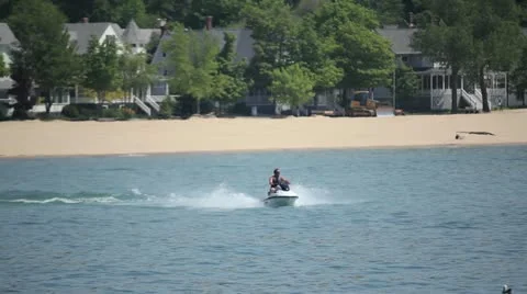 Man on Wave Runner Stock Footage 11079314