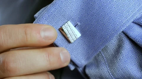 Man wearing cufflinks close up Stock Footage 106257239