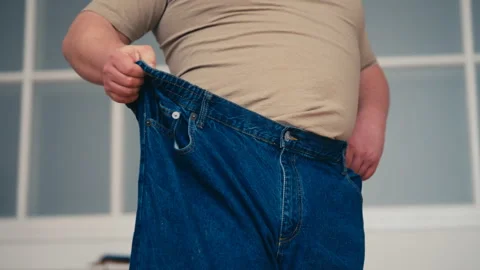 Unrecognizable Plump Overweight Woman Wearing Beige Underwear