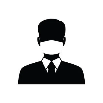 Man wearing face mask vector icon.  protective masks. virus,  covid 19, pande Stock Illustration