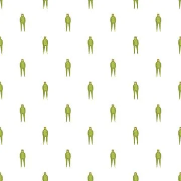 Man wearing frog costume pattern creating seamless background Stock Illustration