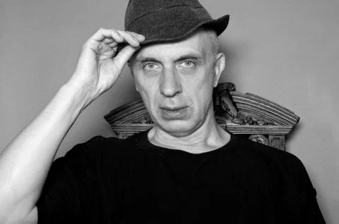 Man Wearing Hat 写真素材