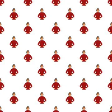 Man wearing headphones seamless pattern concept Stock Illustration