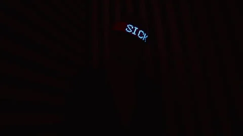 A Man wearing Sicko goggles in a red room Stock-Footage 258190036