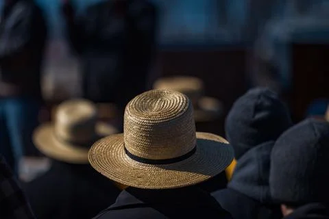 Man Wearing Straw Hat Stock Photos