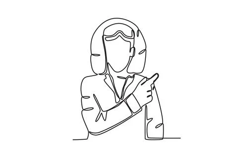 A man wearing a thick jacket Stock Illustration