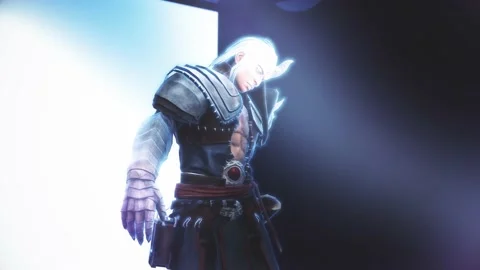 Man wearing Virtual Reality Headset transforms to a game character Stock Footage 164304734