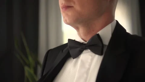 Man Wears Beautiful Stylish Jacket Stock Footage 167535842