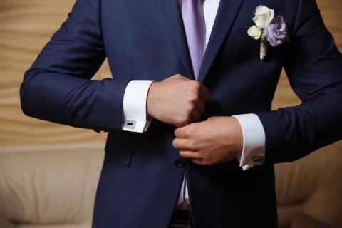 Man wears a jacket. concept of business Stock Photos