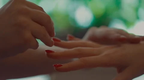 The man wears a ring on a finger to his future wife Video stock 62751884