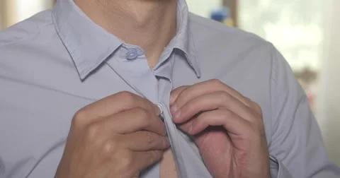 The man wears a shirt. Stock Footage 52273328